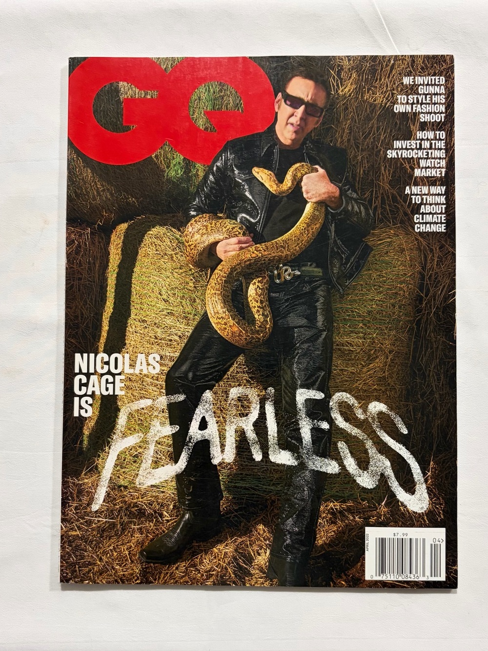 GQ Nicolas Cage “Is Fearless” Issue April 2022 Magazine